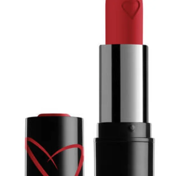 NYX Satin Lipstick in Red Haute and Smooth Whip Lip Balm in Cherry Creme Duo - Picture 8 of 9